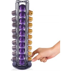 CMWS-Porte-capsules Nespresso rotatif pour 40 capsules OriginalLine (noir expresso) - Neuf