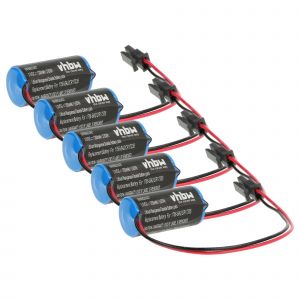 vhbw 5x Batterie compatible avec Allen Bradley Series B 1756-L6X/B, Series B 1756-L65/B syst&egrave;me de contr&ocirc;le (1200mAh, 3V, Li-MnO2) - Neuf