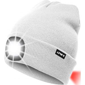 8led Bonnet Lumineux En Tricot, Capuchon De Lampe-Phare Rechargeable Usb Et Lampe De Signalisation Étanche Ultra-Brillante Et Feu Clignotant Rouge - Neuf