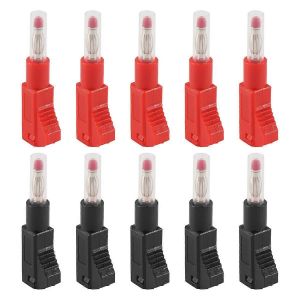 10 jeux gaine rétractable 4mm connecteurs banane fil empilable soudure multimètre cordons de test fr - Neuf