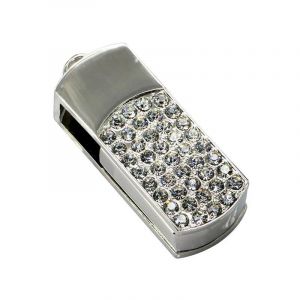 KALPZ-Clé Usb Professionnelle Clé Usb Pendentif En Cristal Clé Usb 256G 128Gb 64Gb 32Gb 16Gb 8Gb Clé Usb Clé Usb Diamant Usb 2.0 Clé Mémoire,128 Go,Silver - Neuf