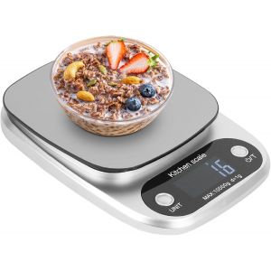 Balance De Cuisine Alimentaire Balance De Cuisson Mini Balance Electronique Portable En Acier Inoxydable Poids Num&eacute;rique Gramme Balance Pour La Cuisson, La Cuisson, La Pr&eacute;paration Des Repas 10kg/1g - Neuf