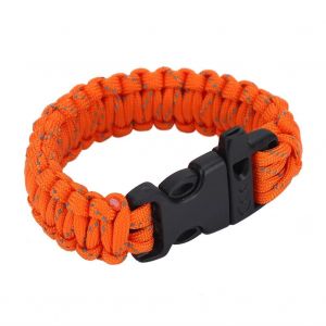 Longe De Cordon De Parachute Robuste De 4 Mm Avec Corde D'urgence De Sifflet (Orange) - Neuf