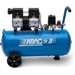 MEVRONISSHOP-Compresseur d'Air Silencieux EASE-AIR 50, Compresseur d'Air sans Huile, Pression Maximale 8 Bar, Puissance 1 ch, R&eacute;servoir 50 litres, Niveau Sonore 59 dB, Blue - Neuf