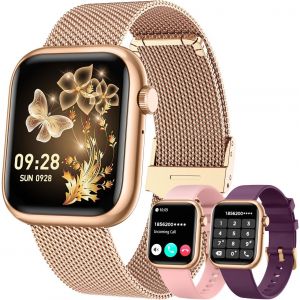 Montre Connectée Femme Sport Smartwatch: 1.83" Fitness Smart Watch Avec Appel Bluetooth 100+ Sport Mode Podometre Moniteur De Sante Tension Arterielle Montres Intelligente Pour Ios Et Andriod - Neuf