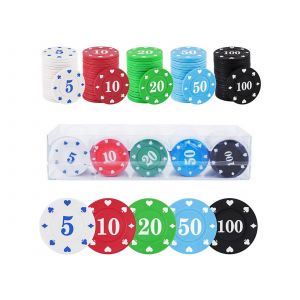 Coffret De 100 Jetons De Poker Avec Bo&icirc;te De Rangement Pour Jeux Et Soir&eacute;es. - Neuf