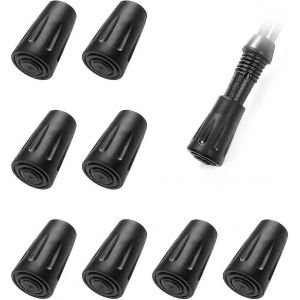 8pcs En Caoutchouc Randonnée Bâton Pointe Protecteurs Pour Asphalte Gravier Montagne Trekking Bâtons De Marche Nordique - Neuf