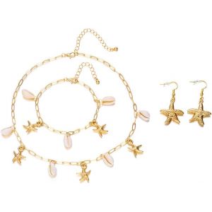 Kalhx-Boucles D'oreilles Femme &Eacute;toiles De Mer &Eacute;l&eacute;gantes Bijoux Acier Inoxydable Femme Pour Toutes Occasions - Neuf