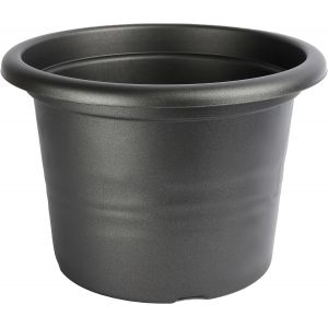 Pot De Fleurs Plastique Pot Rond Pour Fleurs Et Plantes Gd-0022 (Graphite,&iquest; 34cm H 24cm) - Neuf