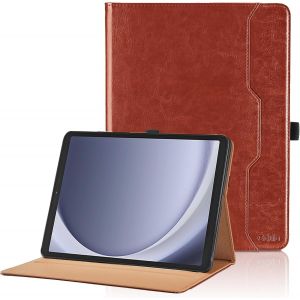 Coque Pour Samsung Galaxy Tab A9 8.7 Pouces (Sm-X110 / Sm-X115) 2023 Business Premium Pu Cuir Cover Tablette Housse De Protection Multi-Angle &Eacute;tui Avec Poche Pour Galaxy Tab A9 - Marron - Neuf