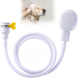 JGD-Adaptateur de tuyau de douche de 1,3 m pour robinets de bain, pommeau de douche &agrave; robinet unique, accessoire de douche portable pour baignoire, &eacute;vier et lavage des animaux domestiques - Neuf