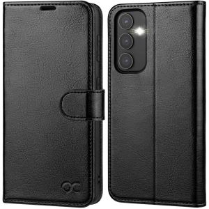 JGD-Coque Samsung Galaxy S23 FE, Antichoc TPU Housse Samsung S23 FE Cuir PU Portefeuille Etui [RFID Blocage] [Fentes pour Cartes] [B&eacute;quille] Coque pour Galaxy S23 FE(6,4 Pouces) - Noir - Neuf