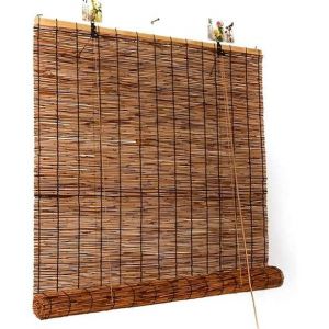 Stores Enrouleurs En Bambou Pour Cuisine, Stores, Brise-Soleil R&eacute;tro, Stores Enrouleurs, Rideaux D&eacute;coratifs, Brise-Soleil/Isolation (Dimensions : 100 X 200 Cm), Syst&egrave;me De Levage Non Inclus. - Neuf