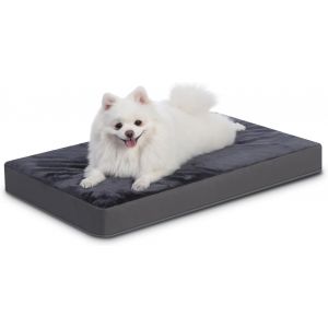 Panier Coussin Chien Dehoussable Lavable, Moyen Taille Lit Pour Chien Orthopédique, Tapis Matelas, Fond Antidérapant, Gris Foncé, 88x55x7cm - Neuf
