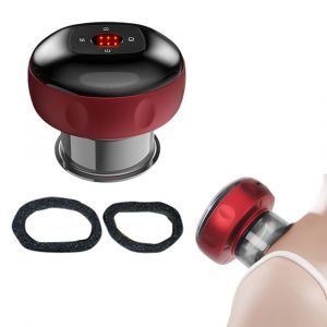 Appareil De Massage &Eacute;lectrique Par Ventouses Avec Outil Gua Sha, Alimentation Usb, 6 Vitesses Pour Une Utilisation &Agrave; Domicile, &Eacute;ponges Filtrantes Incluses. - Neuf