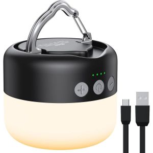 Yemaesre-Veilleuses Lanterne De Camping 1000lm Rechargeable, Ampoules Led Suspendues, Lumière De Tente, Lampe Pour Urgence, Extérieur, Randonnée, Alimenté Par Batterie, Éclairage/Lampe, Noir - Neuf