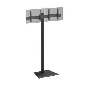Support TV sur pied - 2 &eacute;crans 43'' - 49'' Hauteur 240cm &agrave; poser, Inclinable noir - Neuf