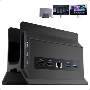 acdsgd-Station d'accueil USB C 11 en 1 Double Moniteur, Stations d'accueil pour Ordinateur Portable avec 2xHDMI 4K 60Hz, 3xUSB A/C 10Gbps, RJ45 for Full-Featured Type-C Laptops (Noir) - Neuf