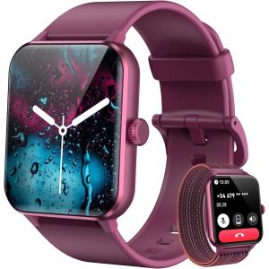 Montre Connectée Femmes, avec Fonction téléphonique/Rappel de Message, Montre de Sport avec 100+ Modes Sportifs, Moniteur de Sommeil et de fréquence Cardiaque, pour Android iOS - Neuf