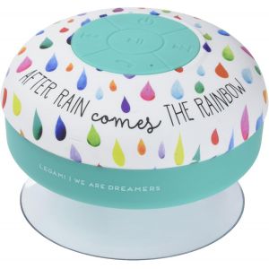 KALANKA-Legami - Haut-Parleur et Mains Libres Bluetooth® Résistant à l'eau, 8,5x8 cm, Silicone et ABS, Thème Après la Pluie, Chanter sous la Douche, Microphone Intégré, Câble de Chargement USB Inclus - Neuf