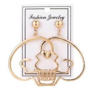 Boucles D'oreilles Uniques En Alliage Tendance En Forme De Crane, Bijoux Pendants D'oreilles, Accessoire D'halloween, Cadeau - Neuf