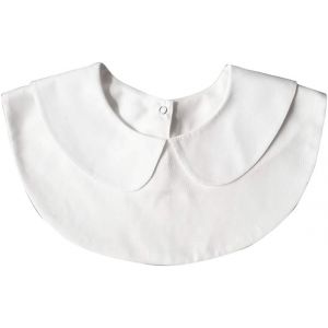 Collier Faux Femme Chemisier Demi Chemise D&eacute;tachable D&eacute;coratif De Joker Ol Cravate En Coton Avec Poignets &Agrave; Col Dickey Revers - Blanc - Neuf