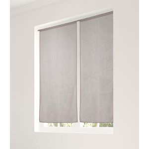 Eryi-Voilage Paire De Vitrage - Passe Tringle - Gris - 60x140cm - 100% Polyester - Certifié Oeko -Tex - Tissé Et Teint En France - Collection Etamine Givrée - Neuf