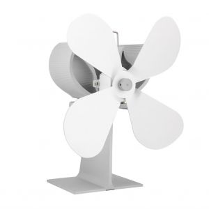 Hjlian Ventilateur De Cheminee A 4 Pales Blanc Pour Poele A Bois, Ventilateur Alimente Par La Chaleur, Distribution De Chaleur - Neuf