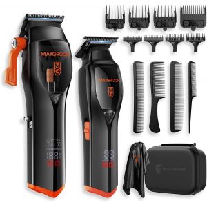 Tondeuse À Cheveux,Tondeuse Barbe Et Cheveux Homme,Tondeuse Cheveux Sans Fil,Coupe De Cheveux Electriques Tondeuse De Finition Tondeuse À Cheveux Kit Avec Dlc,Led,Lévitation Magnétique - Neuf