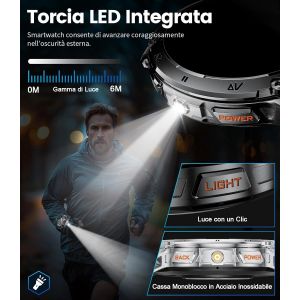 Montre Connect&eacute;e Homme,1,43''Amoled 530Mah 5Atm &Eacute;tanch&eacute;it&eacute; Smart Watch,100+ Modes Sportifs Montre,Avec Appels Bluetooth Podom&egrave;tre Calories Fr&eacute;quence Cardiaque Tension Sommeil Noir Profond - Neuf