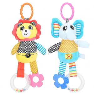 Hochet En Peluche Pour B&eacute;b&eacute;, Jouet &Eacute;ducatif &Agrave; Suspendre, Animal Apaisant - Neuf