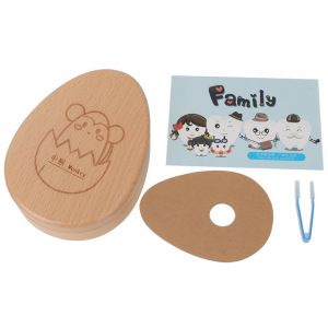 Boite De Rangement En Bois Pour Dents De Lait, Souvenir Pour Enfants, Organiseur De Collection (Singe) - Neuf