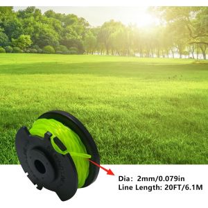 SUBZONAL-Bobine de fil de rechange pour débroussailleuse Ryobi RAC142 36 V, pour débroussailleuse RLT36B33 & RY36LT33A-0, 2 mm x 6,1 m (6 bobines + 1 capuchon) - Neuf