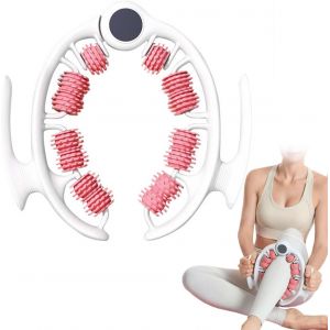 Masseur Anti Cellulite Manuel Rouleau De Massage 360&deg; &Agrave; 14 Rouleaux Amovibles Pour Jambes, Cuisses, Mollets, Corps - Neuf