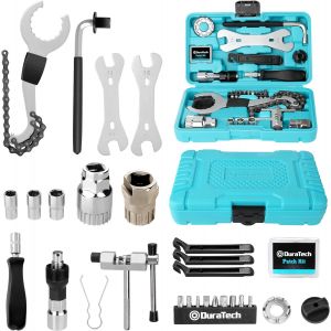 Outil De Reparation Pour Velo 31 Pieces Avec Mallette Pratique, Duratech, Ensemble D'outils De Velo Portable Pour La Reparation Des Pneus, Des Chaines Et Du Pedalier - Neuf