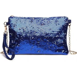 CAUC-Pochette Clutch Femme pour noel satin, Sac &agrave; Main de Soir&eacute;e en Paillettes Brillant,Sac Cadeau Chic Femme - Neuf