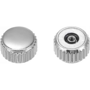Kal-2pcs 5,5mm Montre Couronne Pièces, Inox Acier Plat Tête Courte Tige Montre Couronne 2mm Id Pour Montre Réparations Argenté - Neuf
