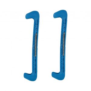 1 Paire De Protege-Lames En Plastique Pour Patins A Glace Avec Ressort Reglable (Bleu) - Neuf