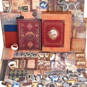 Kit De Scrapbooking (185 Pcs),Chapitre M&eacute;di&eacute;val-Livres Magiques,Parfait Pour Les Mat&eacute;riaux De Scrapbooking &Agrave; Bullet,Les Planificateurs Diy,L'artisanat Et Le Collage - Neuf