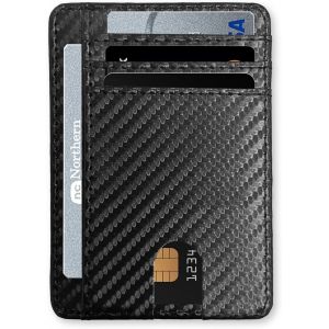 TRAHOO-Portefeuille Homme Mince Porte-Cartes de Cr&eacute;dit Portefeuille Porte Carte Identit&eacute; Portefeuille en &Eacute;l&eacute;gant et Minimaliste PU en Cuir &Eacute;l&eacute;gant et Minimaliste (Rhombique) - Neuf