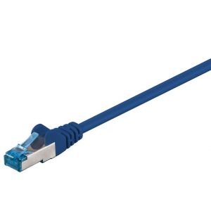 92723 Câble Patch Ethernet Cat 6A Double Blindage S-Ftp Jusqu'À 10 000 Mbits, 500 Mhz, Câble En Cuivre Sans Halogène, Connecteur Rj-45, Contacts Plaqués Or, 2 M, Bleu[Z666] - Neuf