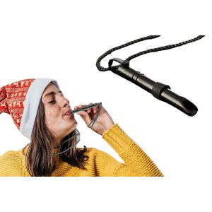 Collier De Respiration Pour Soulager L'anxi&eacute;t&eacute; - Acier Titane Noir - Neuf