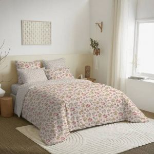 Pack Complet Housse De Couette - Tanya - King Size - 100% Coton - 6 Pi&egrave;ces - Multicolore - Neuf