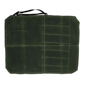 Sac à Couteaux En Toile CiréE 7 Poches, Sac En Rouleau De Couteaux De Chef Pliable Professionnel Pour Camping Barbecue Vert - Neuf