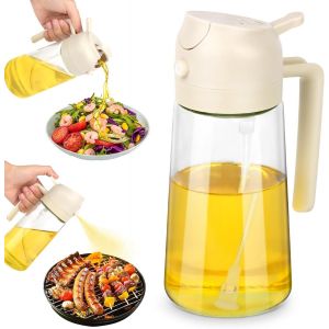 Bhhbb-470 Ml Pulverisateur D'huile Et Distributeur 2 En 1huile D'olive Distributeur Verseurpulvérisateur Huile Cuisine Verrepour, Cuisine,Friteuse D'air,Salade, Barbecuepâtisserieair Fryer Accessoire - Neuf