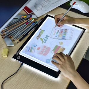 Mevronisshop-Tablette Lumineuse A4,Tableau De Copie &Agrave; Led A4 Super Mince Pour Tableau De Dessin Avec C&acirc;ble Usb Avec Luminosit&eacute; R&eacute;glable Pour Animationdessin,Esquisse,Visualisation Aux Rayons X(Noir) - Neuf