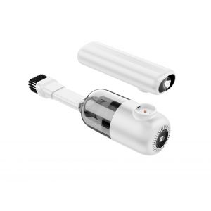 Mini aspirateur de voiture sans fil, aspirateur à main portable rechargeable et détachable 7 500 Pa, avec lampe de poche LED et batterie externe 4 000 mAh, pour voiture, maison, bureau, extérieur - Neuf