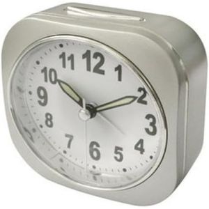 R&eacute;veil Couleur Argent, Mesure 8 x 7,5 x 3,8 cm. Id&eacute;al pour g&eacute;rer Le Temps et optimiser Votre Table de Nuit Routine Quotidienne. - Neuf