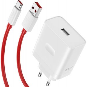Supervooc 65w Usb Charger For Oneplus 11 10t 9 Pro 8 5g, Supervooc Fast Usb Charger With 1m Usb C Charging Cable For Oneplus Nord Ce 3 Lite Nord 3 2 Open Pad Realme Oppo Reno - Neuf