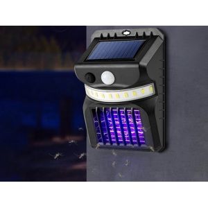 Lampe murale anti-moustiques &agrave; d&eacute;tecteur de mouvement solaire avec deux modes d'&eacute;clairage et conception &eacute;tanche - Neuf